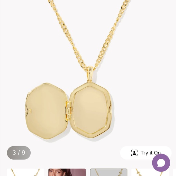 Kendra Scott x LoveShackFancy Daphne Gold Locket Necklace - Picture 3 of 3